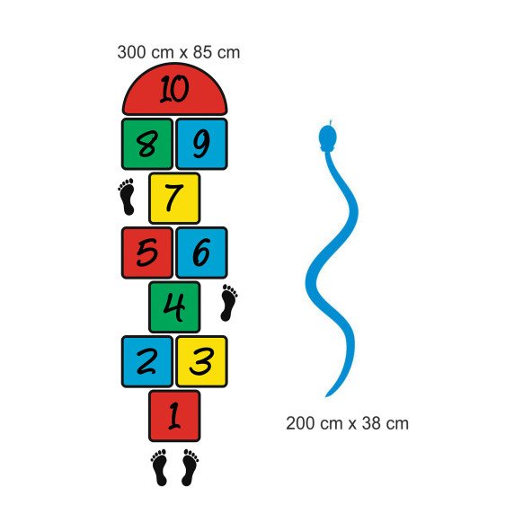 AKTYVŪS ŽAIDIMAI Mega grindų lipdukai