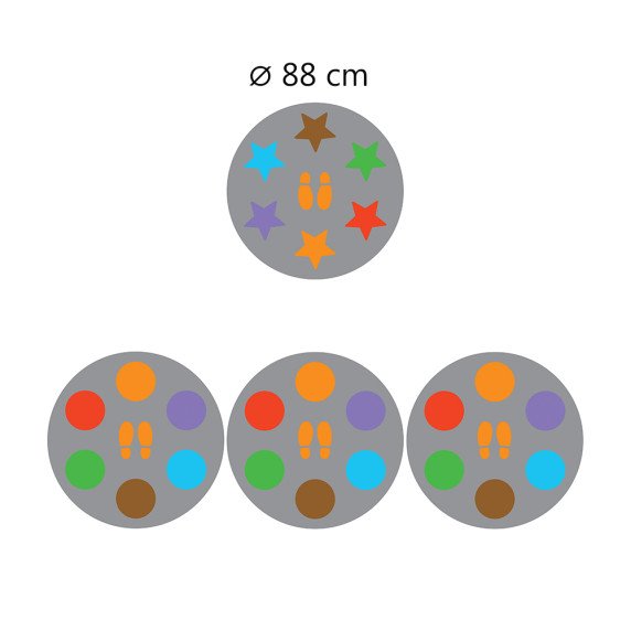 AKTYVŪS ŽAIDIMAI Mega grindų lipdukai