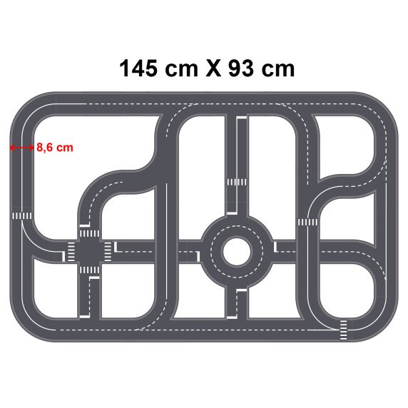 MAŠINĖLIŲ TRASA Lipdukas ant grindų