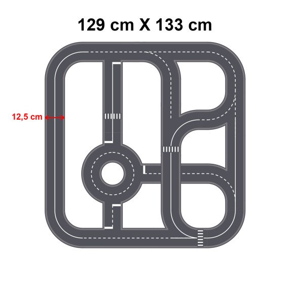 MAŠINĖLIŲ TRASA Lipdukas ant grindų