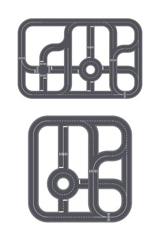 MAŠINĖLIŲ TRASA Lipdukas ant grindų