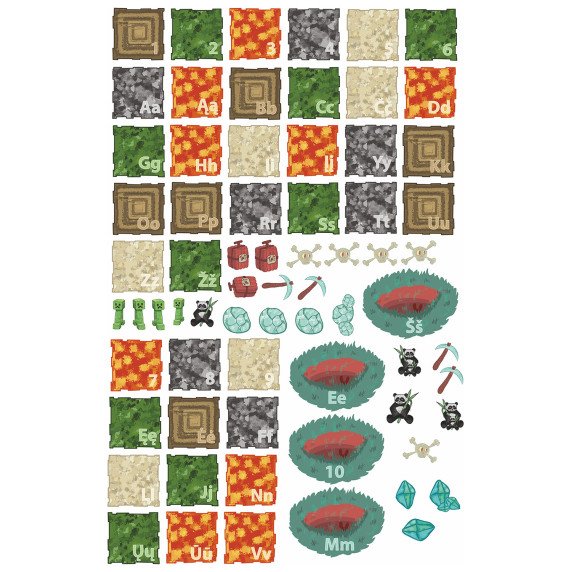 MOKOMĖS SU MINECRAFT Žaidimas ant grindų