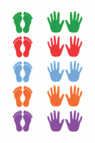 „PLAŠTAKOS IR PĖDOS“ Grindų ir sienų lipdukai žaidimams