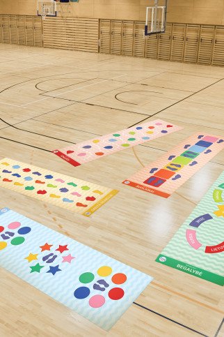 KINESTETINIS ŽAIDIMŲ RINKINYS Roll-Out FUN® kilimai ( 5vnt.)