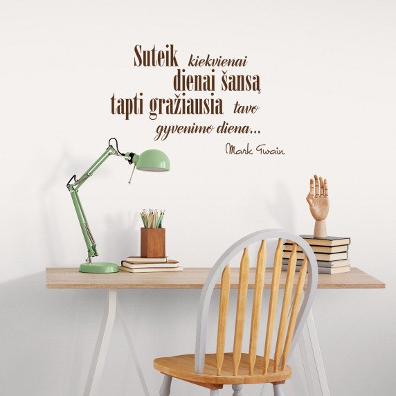 GRAŽIAUSIA DIENA Motyvuojantis lipdukas