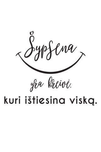 ŠYPSENA  lipdukas su žodžiais