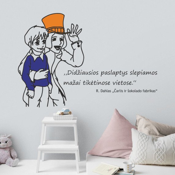 ČARLIS IR ŠOKOLADO FABRIKAS Interjero lipdukas vaikams