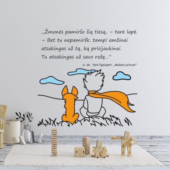 MAŽASIS PRINCAS IR LAPĖ Motyvuojantys lipdukai