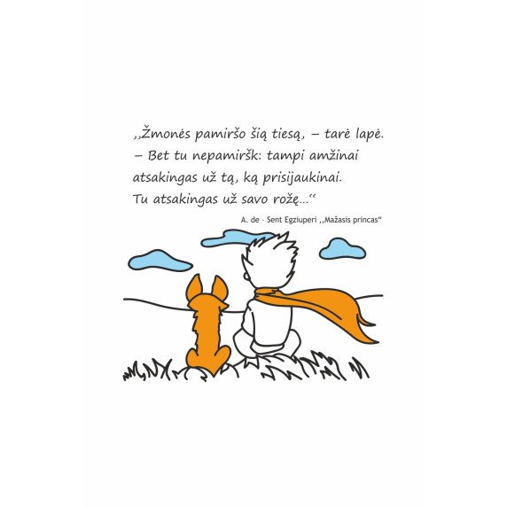 MAŽASIS PRINCAS IR LAPĖ Motyvuojantys lipdukai