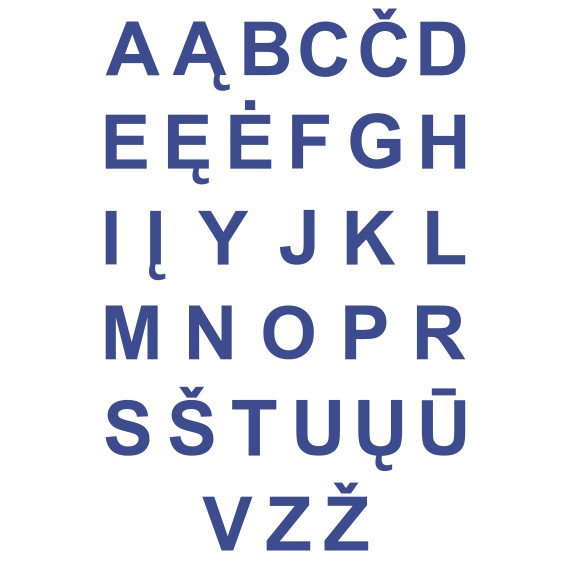 LIETUVIŲ KALBOS ABĖCĖLĖ Edukaciniai sienų lipdukai