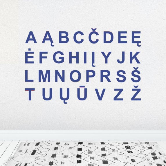 LIETUVIŲ KALBOS ABĖCĖLĖ Edukaciniai sienų lipdukai