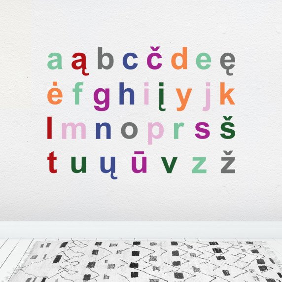 ABĖCĖLĖ MAŽOSIOS RAIDĖS Edukaciniai sienų lipdukai