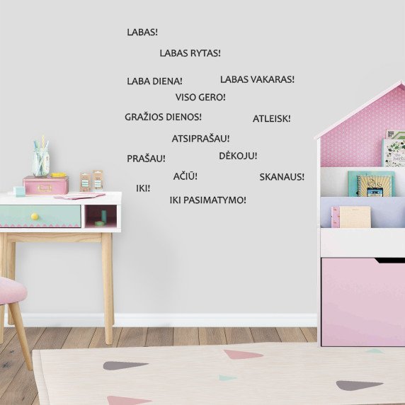 MANDAGUMO žodžiai Lipdukai ant sienos