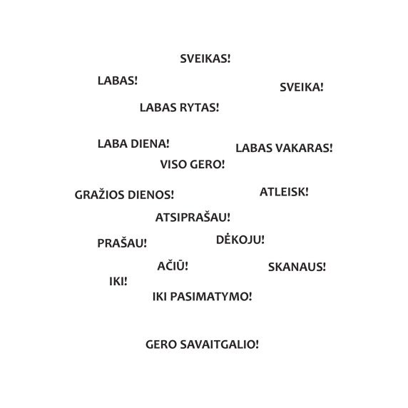 MANDAGUMO žodžiai Lipdukai ant sienos