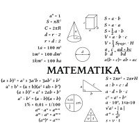 MATEMATIKOS FORMULĖS Edukacinis sienų lipdukas