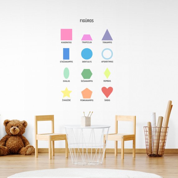 FIGŪROS Edukaciniai sienų lipdukai