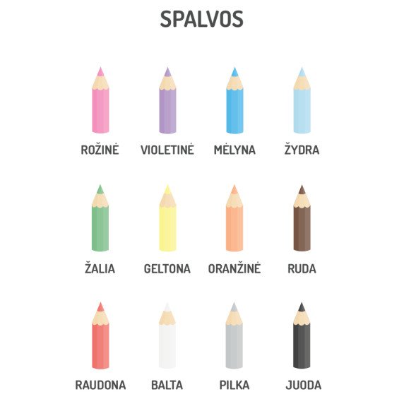 MOKOMĖS PAŽINTI SPALVAS Edukaciniai sienų lipdukai