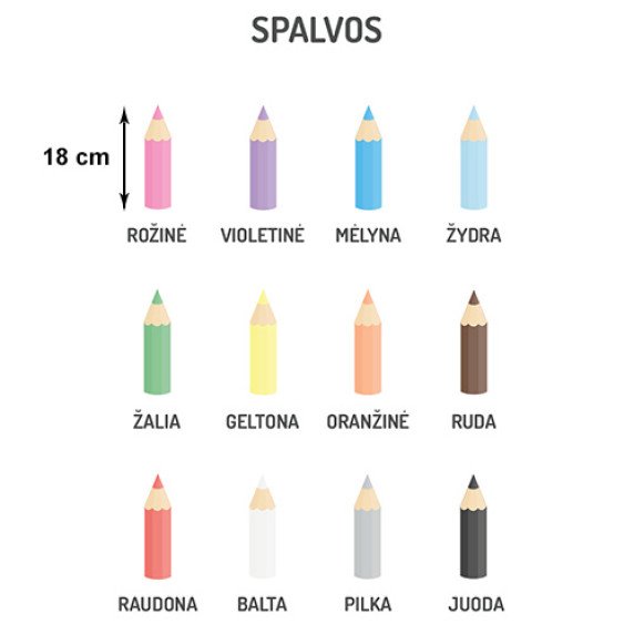 MOKOMĖS PAŽINTI SPALVAS Edukaciniai sienų lipdukai