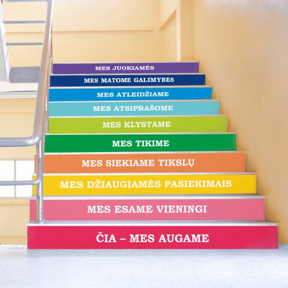 VERTYBIŲ LAIPTAI Motyvuojantys laiptų lipdukai