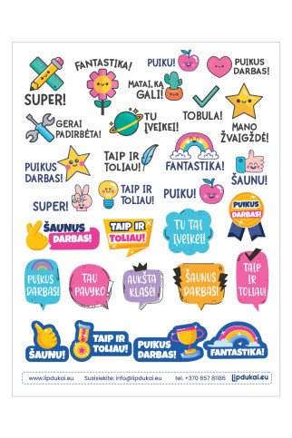 PASKATINIMO LIPDUKAI motyvacinė priemonė PASKATINIMO LIPDUKAI motyvacinė priemonė