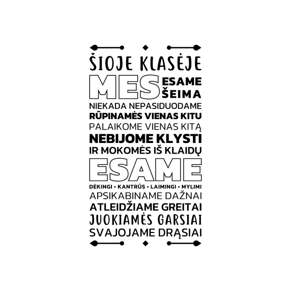 BENDRUOMENĖS SUSITARIMAI Sienos lipdukas