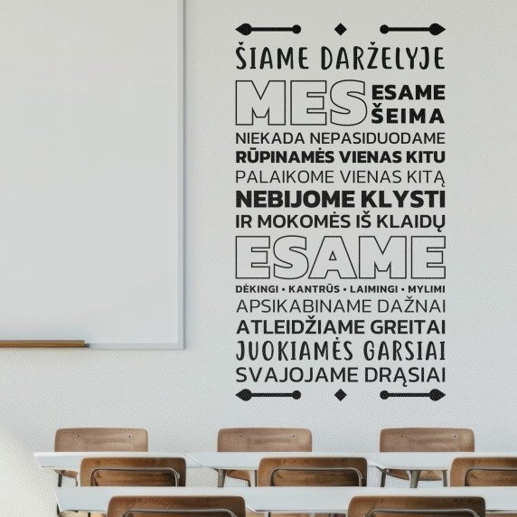 BENDRUOMENĖS SUSITARIMAI Sienos lipdukas