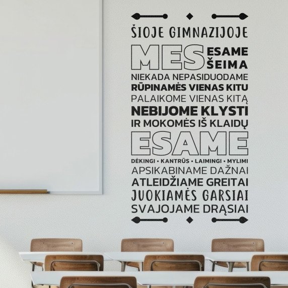 BENDRUOMENĖS SUSITARIMAI Sienos lipdukas