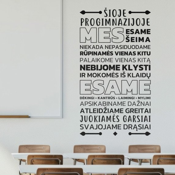 BENDRUOMENĖS SUSITARIMAI Sienos lipdukas