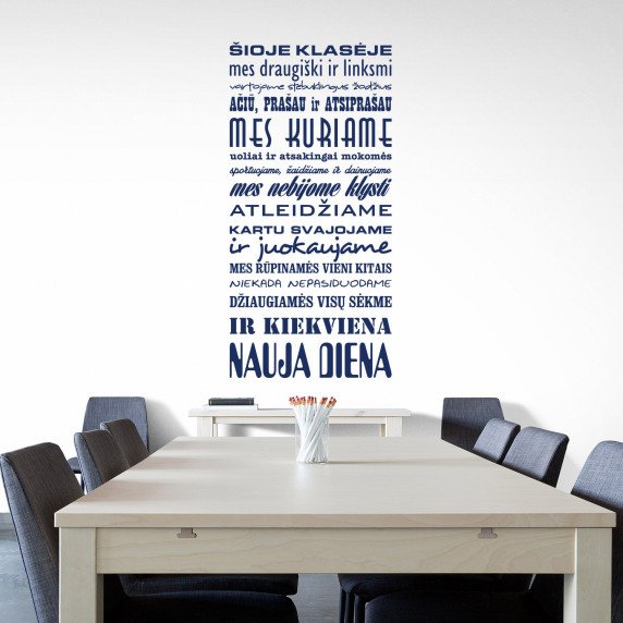 MOKYKLOS TAISYKLĖS Sienos lipdukas