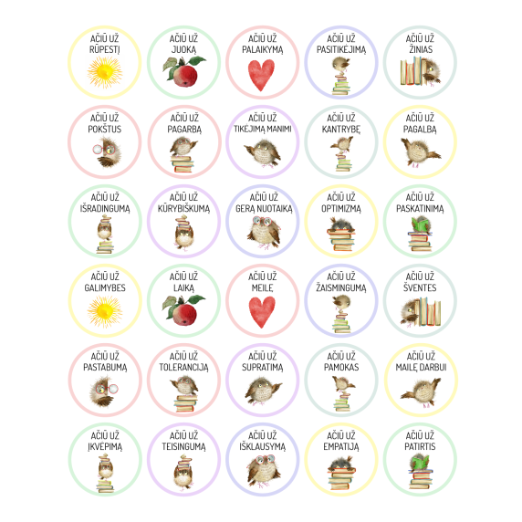 PADĖKOS MOKYTOJO DIENAI Lipdukai klasei