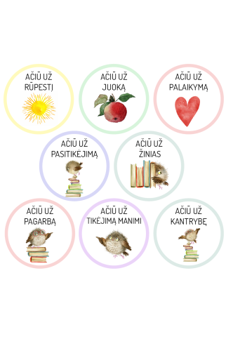 PADĖKOS MOKYTOJO DIENAI Lipdukai klasei