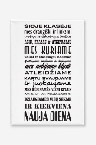 KLASĖS TAISYKLĖS Paveikslas ant drobės