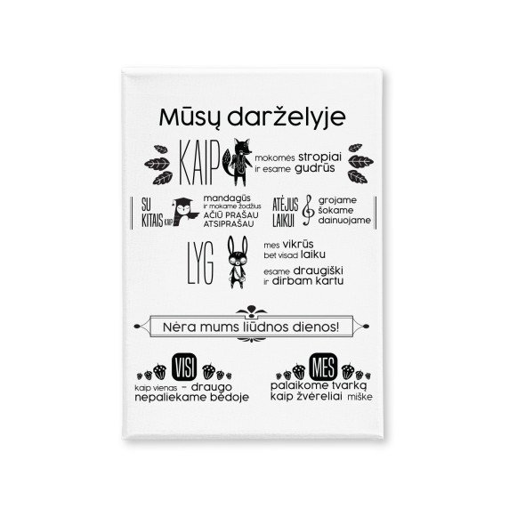 VAIKŲ ELGESIO SUSITARIMAI Paveikslas ant drobės