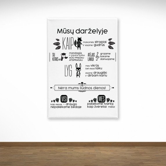 VAIKŲ ELGESIO SUSITARIMAI Paveikslas ant drobės