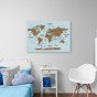 RUDAS PASAULIO ŽEMĖLAPIS SU GYVŪNAIS paveikslas ant drobės