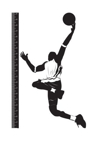 KREPŠININKAS Ūgio matuoklė - lipdukas