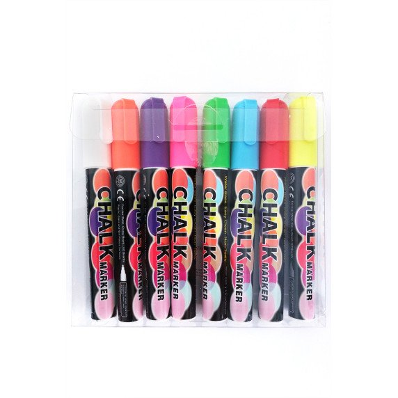 Kreidinis markeris / žymeklis   6 mm storio / 8 vnt.