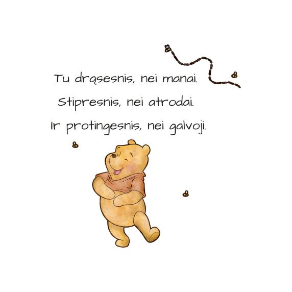 MIKĖ PŪKUOTUKAS Įkvepiantis sienų lipdukas