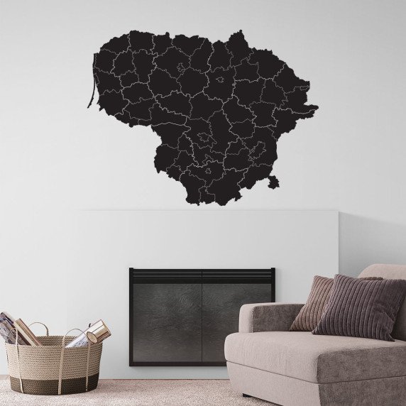 LIETUVOS ŽEMĖLAPIS  Lipdukas ant sienos