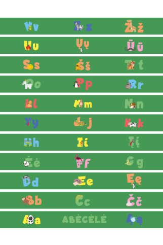 ABĖCĖLĖ Edukuojantys laiptų lipdukai