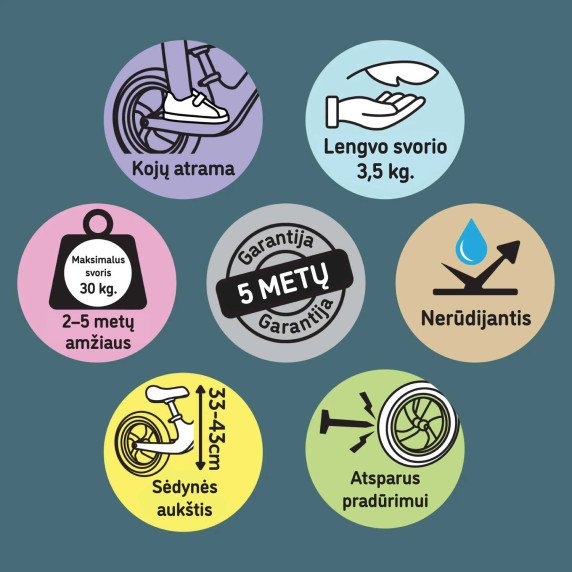 Balansinis dviratis „Whizz“ (Žalias)