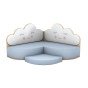DEBESĖLIS Akustinė kampinė sofa vaikų kambariui