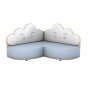 DEBESĖLIS Akustinė kampinė sofa vaikų kambariui