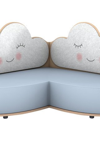 DEBESĖLIS Akustinė kampinė sofa vaikų kambariui DEBESĖLIS Akustinė kampinė sofa vaikų kambariui