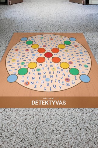 DETEKTYVAS Roll-Out FUN® kilimas su lavinamosiomis kortelėmis DETEKTYVAS Roll-Out FUN® kilimas su lavinamosiomis kortelėmis