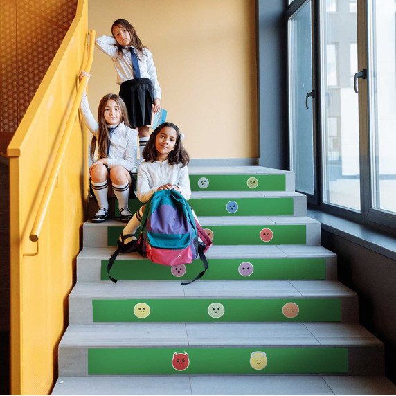 EMOCIJOS Edukuojantys laiptų lipdukai