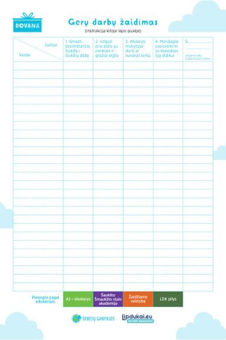 Gerų darbų žaidimas NEMOKAMAI Gerų darbų žaidimas NEMOKAMAI