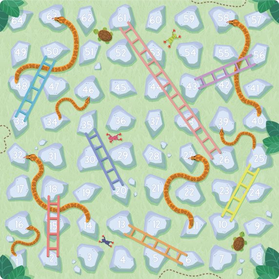 GYVATĖS IR KOPĖČIOS Grindų lipdukas žaidimams