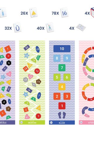 ĮTRAUKUSIS MOKYMASIS Roll-Out FUN® kilimų rinkinys (4vnt.)