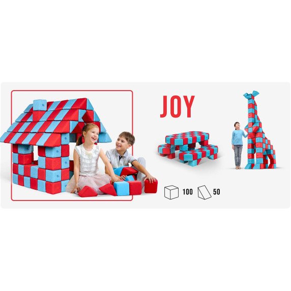 JOLLYHEAP „JOY" Magnetinių blokelių rinkinys (150 vnt.)